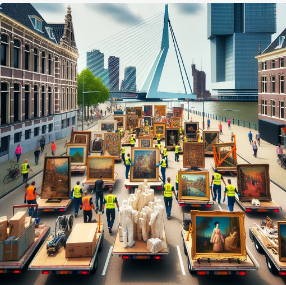 Verhuizen van kunstwerken in Rotterdam